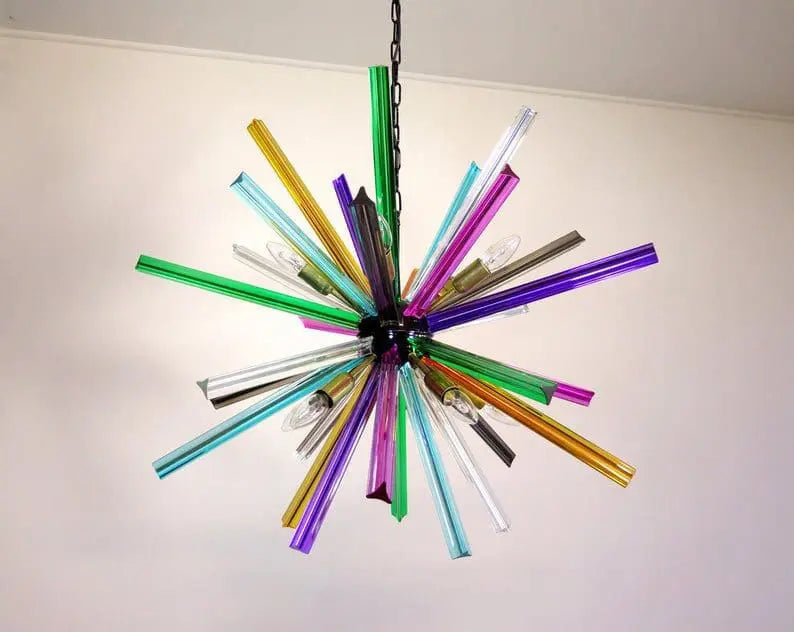 Murano Chandelier – Sputnik – 30 prisms – Multi - Zonesus