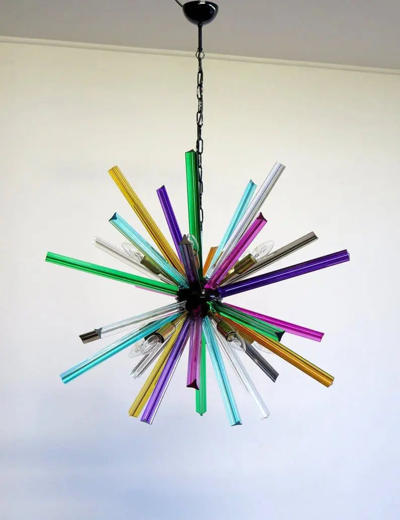 Murano Chandelier – Sputnik – 30 prisms – Multi - Zonesus