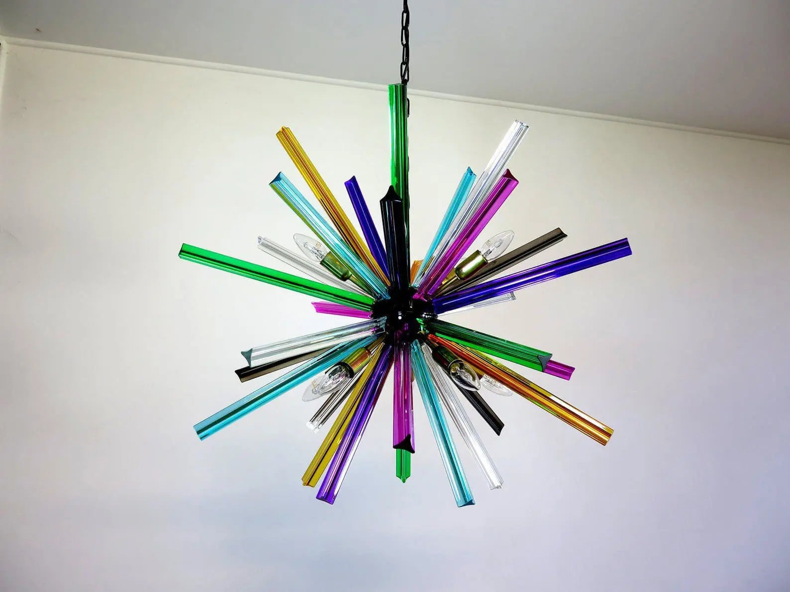 Murano Chandelier – Sputnik – 30 prisms – Multi - Zonesus