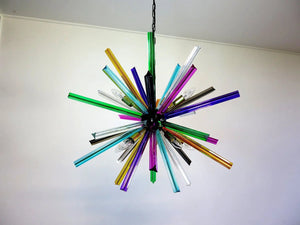Murano Chandelier – Sputnik – 30 prisms – Multi - Zonesus