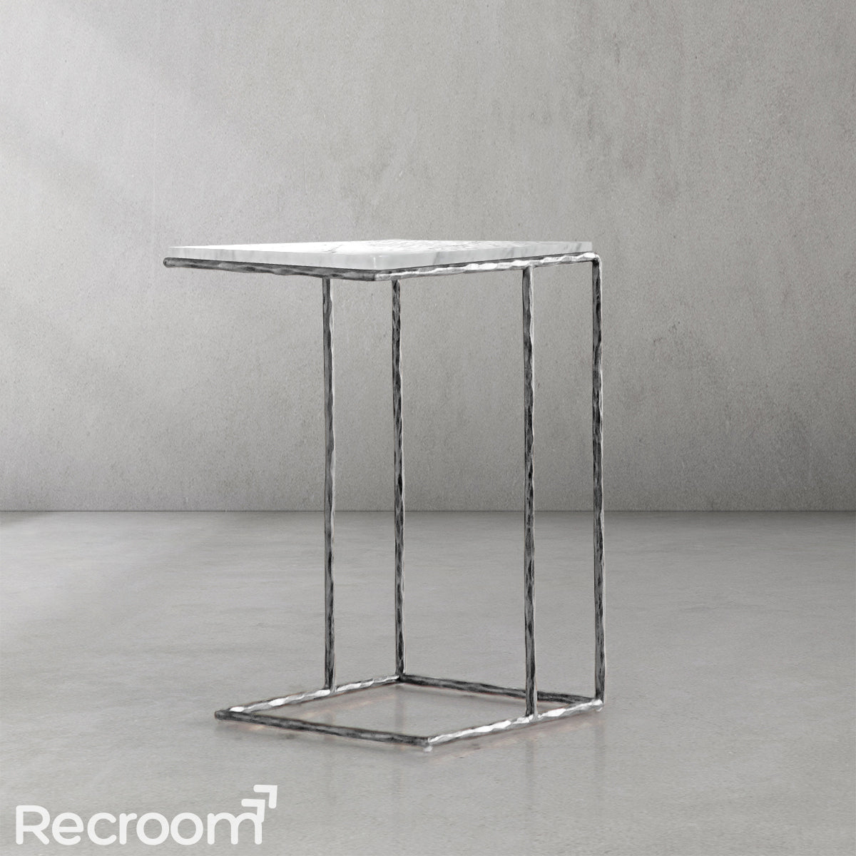 Thaddeo Glass C-Shaped Side Table - Zonesus