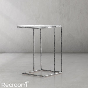 Thaddeo Glass C-Shaped Side Table - Zonesus