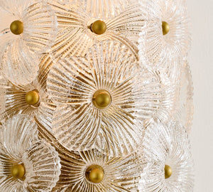 Nicolette Glass Floral Sconce (15") - Zonesus