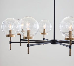 Camryn Glass Globe Round Chandelier (36") - Zonesus