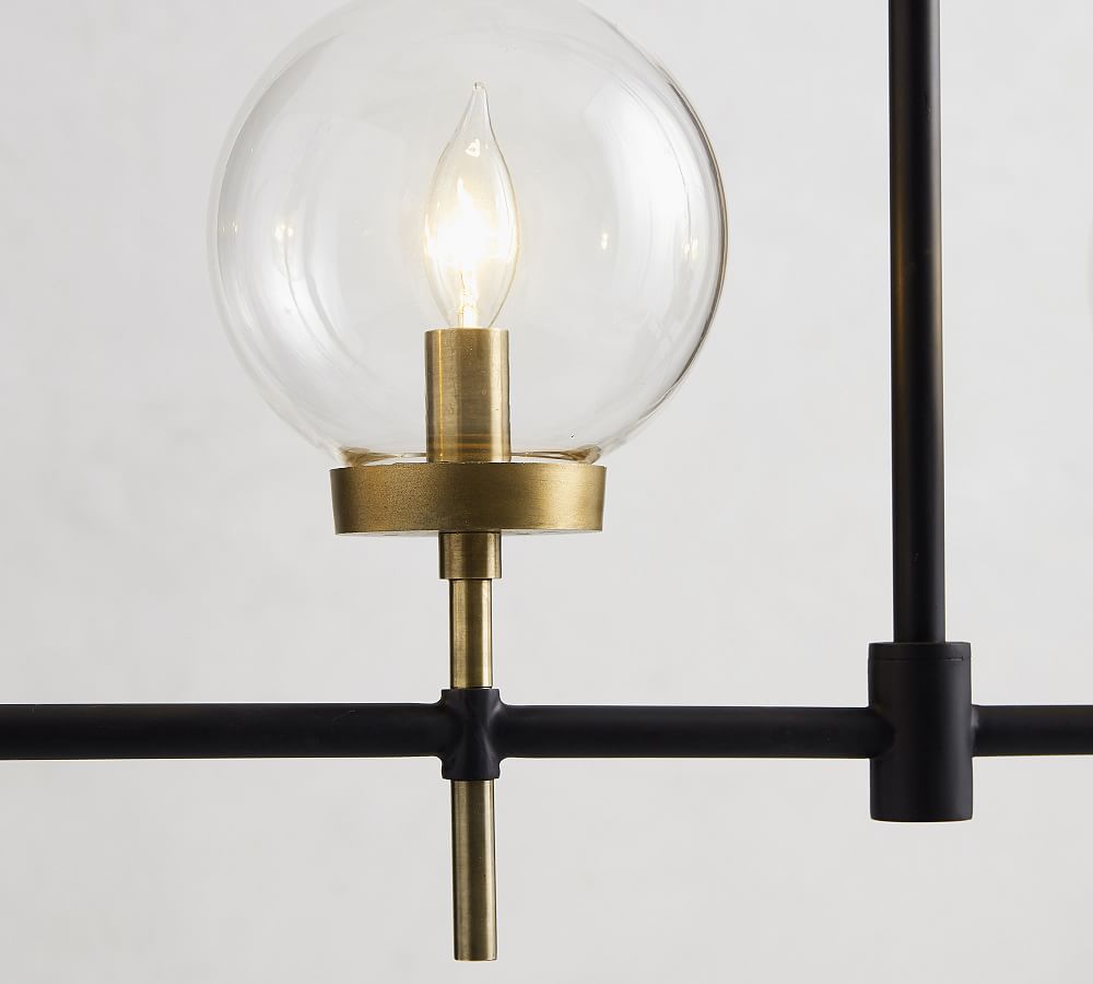 Camryn Glass Globe Linear Chandelier (49"-72") - Zonesus