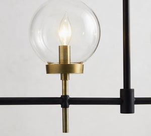 Camryn Glass Globe Linear Chandelier (49"-72") - Zonesus