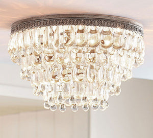 Clarissa Oversized Crystal Flush Mount (15") - Zonesus