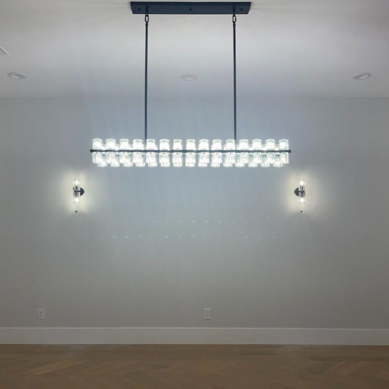 Arcachonest LED Rectangular Chandelier 54" - Zonesus