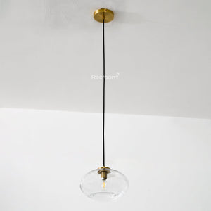 Cabretten Clear Glass Pendant 10" - Zonesus