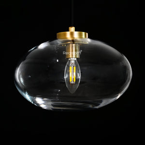 Cabretten Clear Glass Pendant 10" - Zonesus