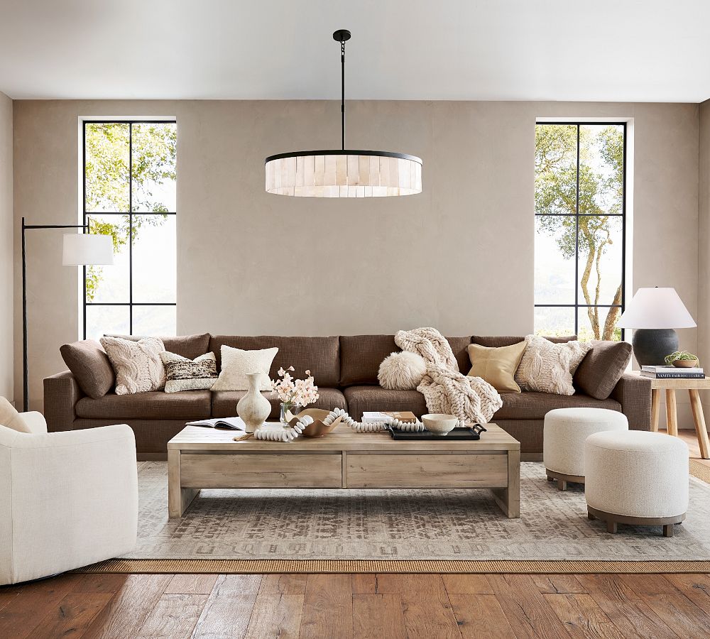 Windham Alabaster Tile Round Chandelier (30"-42") - Zonesus