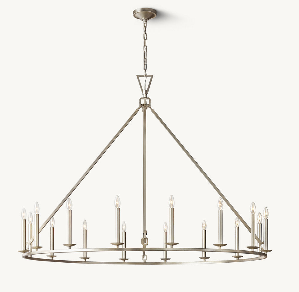 19TH C. ENGLISH OPENWORK ROUND CHANDELIER 60" - Zonesus