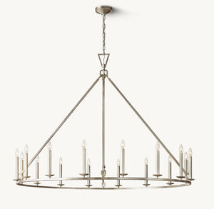 19TH C. ENGLISH OPENWORK ROUND CHANDELIER 60" - Zonesus