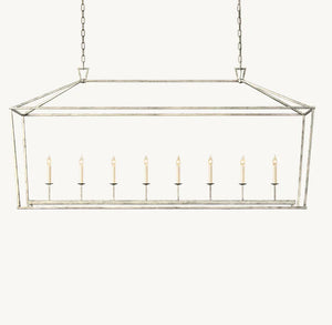 19TH C. ENGLISH OPENWORK RECTANGULAR CHANDELIER 72" - Zonesus