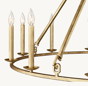 19TH C. ENGLISH OPENWORK ROUND CHANDELIER 50" - Zonesus
