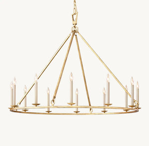 19TH C. ENGLISH OPENWORK ROUND CHANDELIER 50" - Zonesus