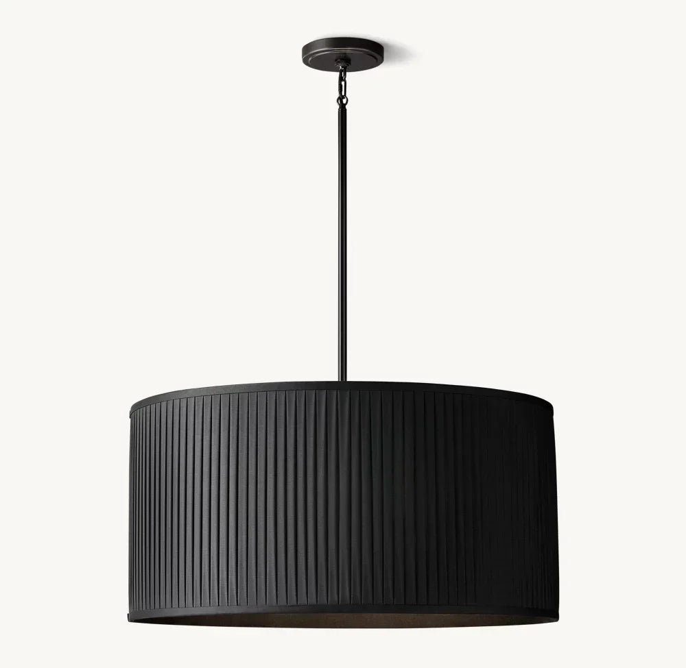 Reed Pleated Drum Pendant - Zonesus
