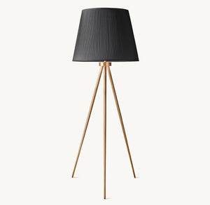 Reed Pleated Silk Shade Floor Lamp - Zonesus