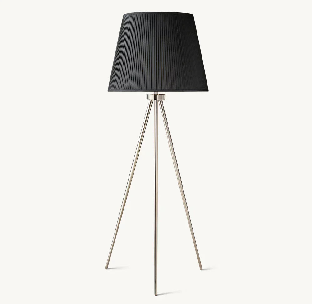 Reed Pleated Silk Shade Floor Lamp - Zonesus