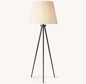 Reed Pleated Silk Shade Floor Lamp - Zonesus
