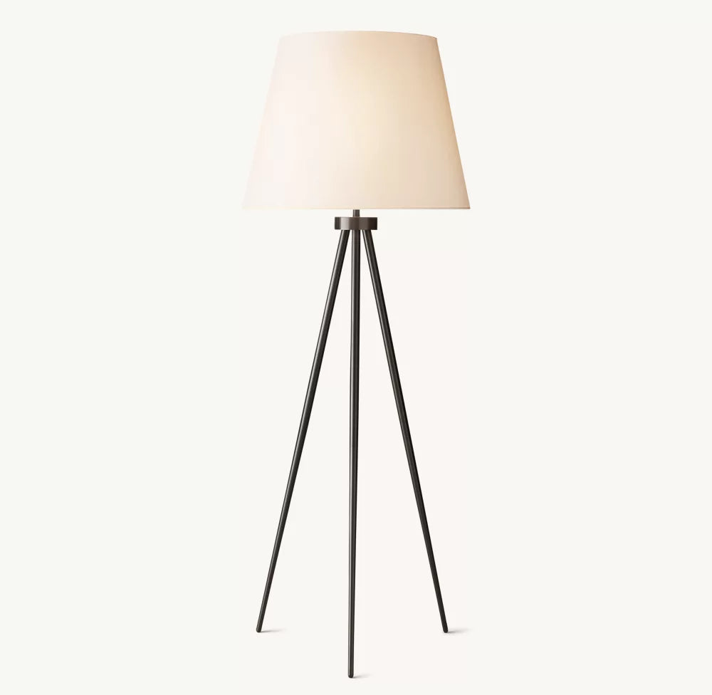 Reed Linen Shade Floor Lamp - Zonesus