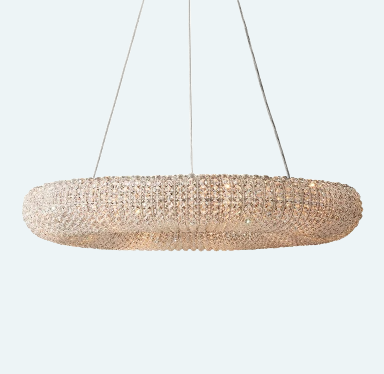 Halo Clear Crystal Ring Chandelier - Zonesus
