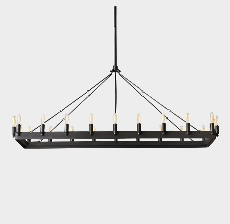 Vintage Filament Rectangular Chandelier - Zonesus