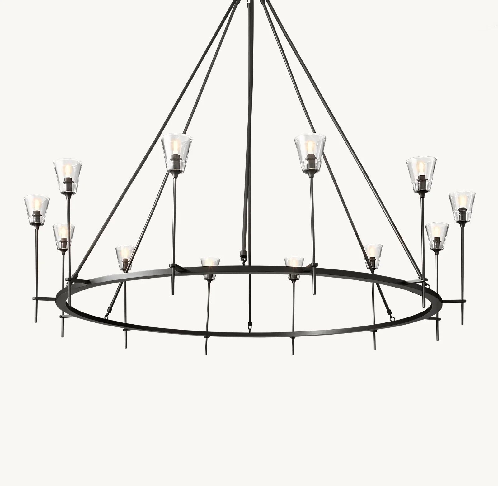 Torche De Verre Round Chandelier 70" - Zonesus