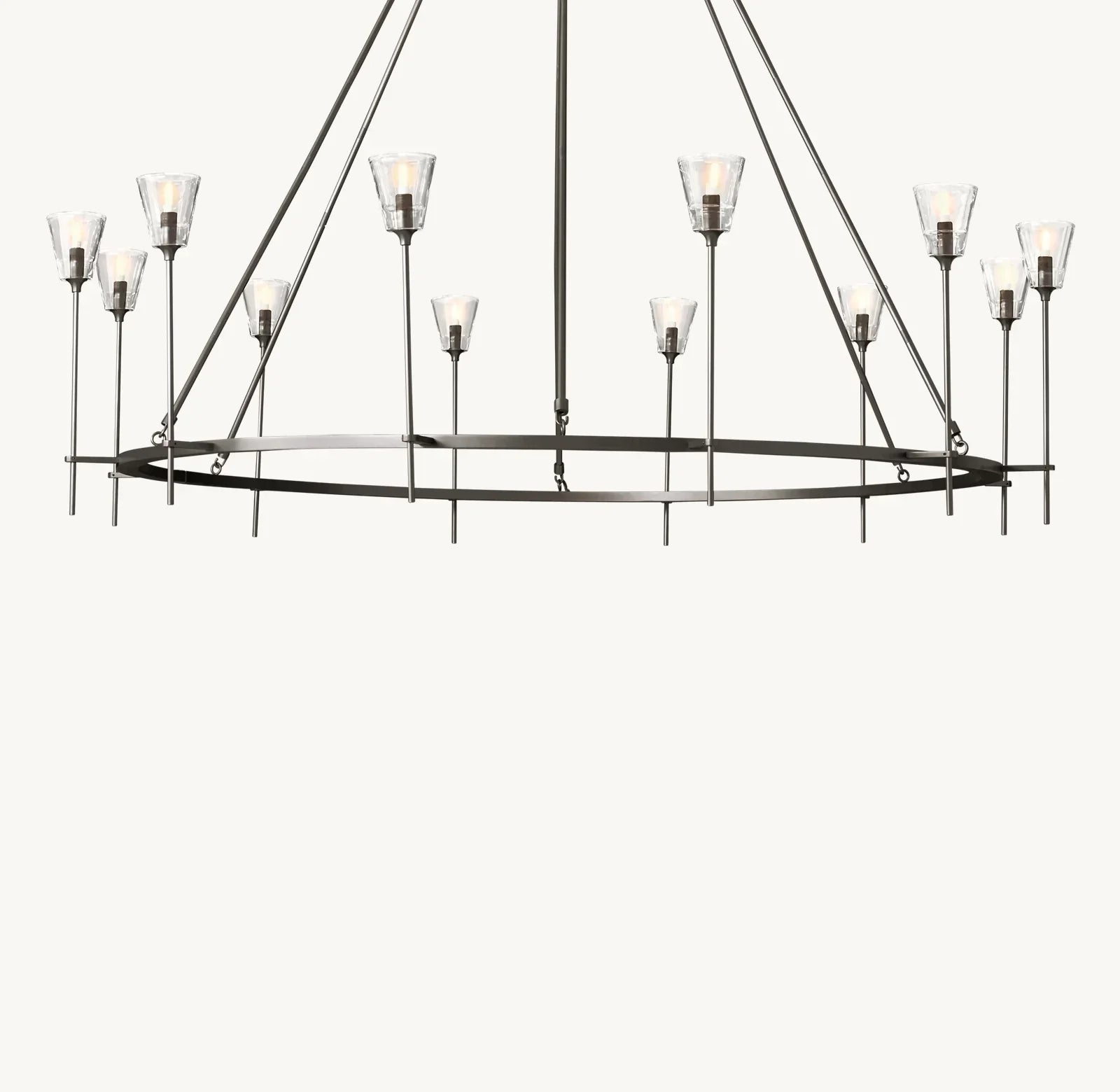 Torche De Verre Round Chandelier 70" - Zonesus