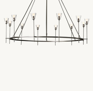Torche De Verre Round Chandelier 70" - Zonesus