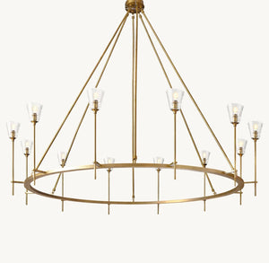 Torche De Verre Round Chandelier 70" - Zonesus