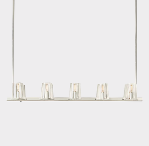 Pauillyc Clear Glass Linear Chandelier 49" 60" - Zonesus