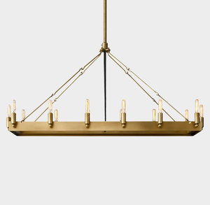 Vintage Filament Rectangular Chandelier - Zonesus