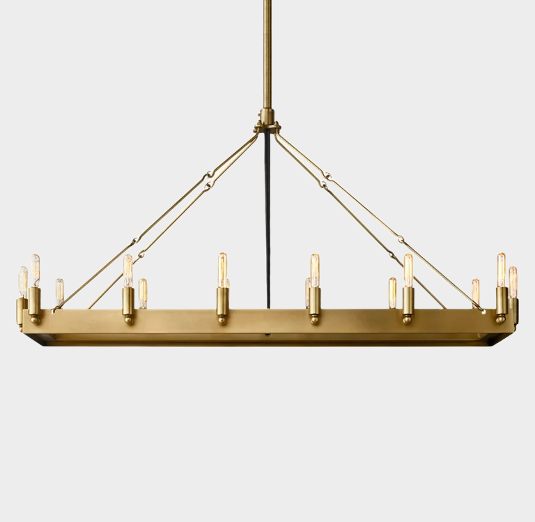 Vintage Filament Rectangular Chandelier - Zonesus