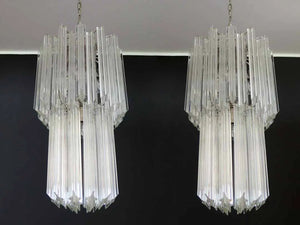Murano Chandelier – Quadriedri – 46 prisms – Transparent - Zonesus