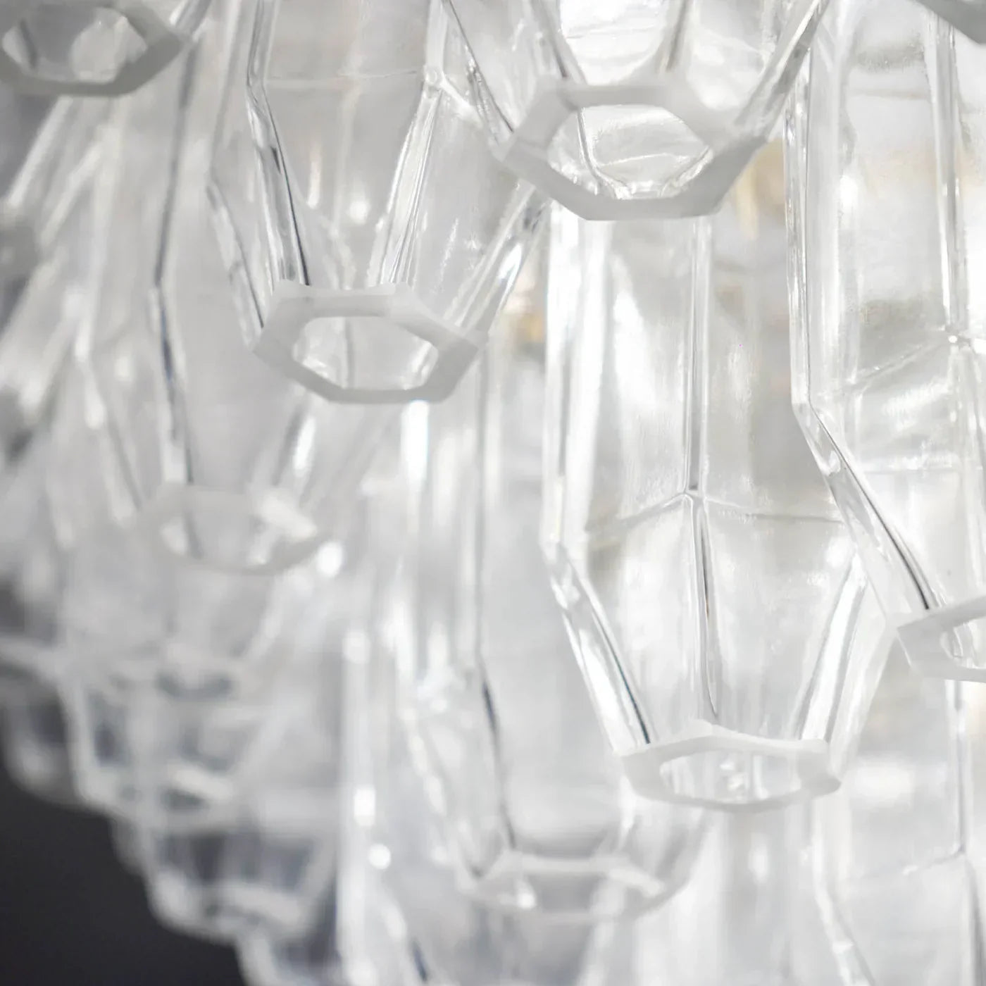 Prismatico 12-Light Clear Ceiling Lamp 35" - Zonesus