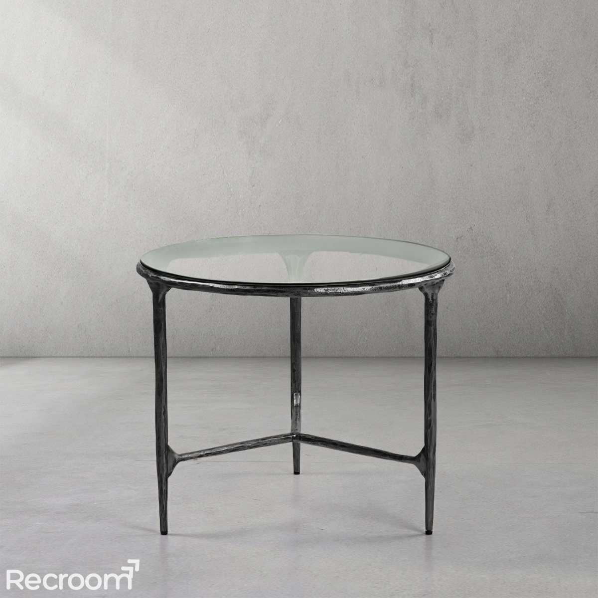 Thaddeo Glass Round Coffee Table 3 Legs 35" - Zonesus
