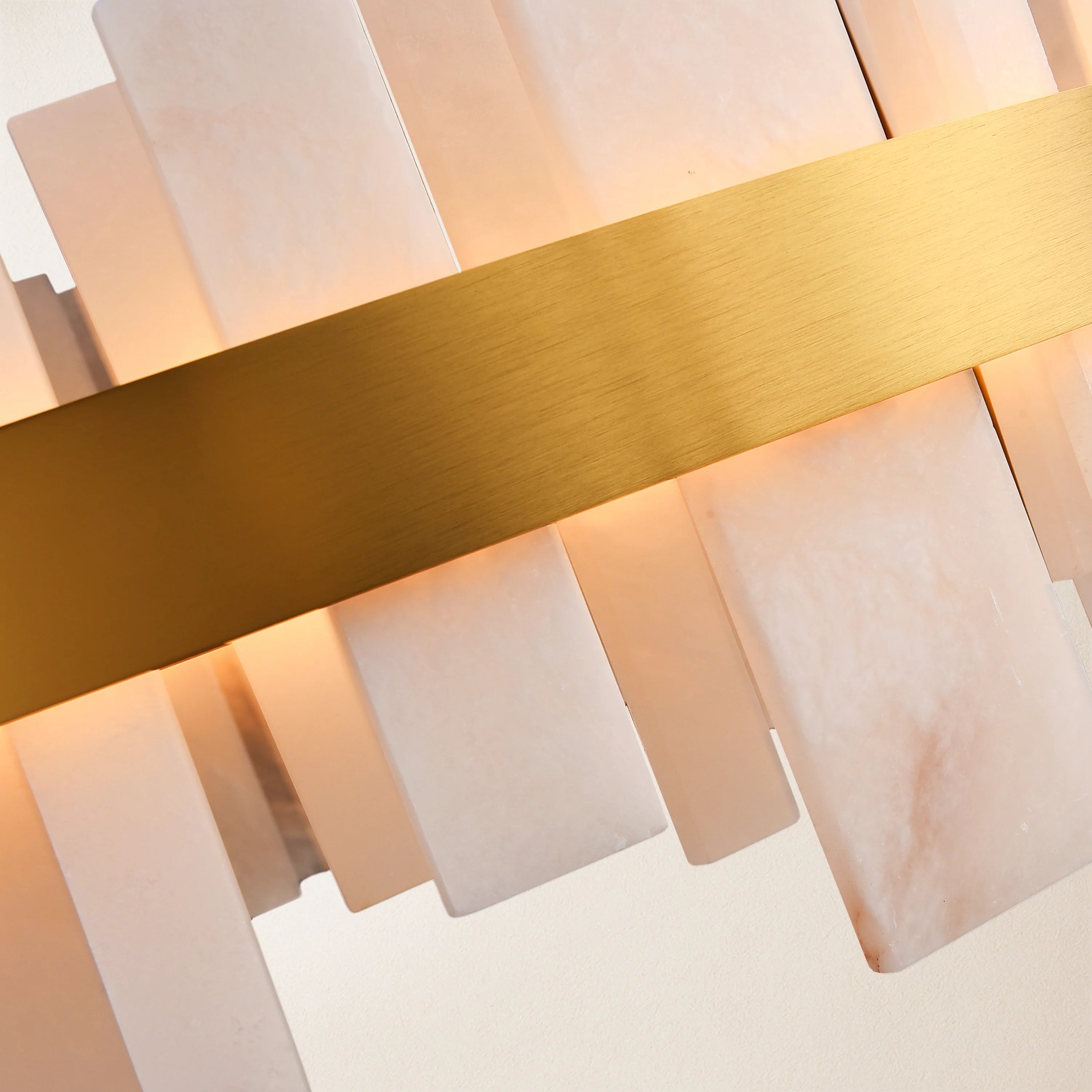 Nocturne Alabaster Round Chandelier 24"#Finish_Gold