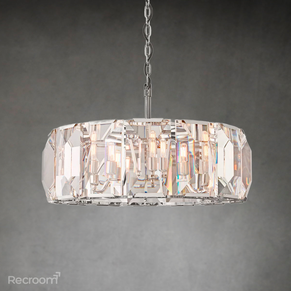 Harllow Multicurve Crystal Round Chandelier 19“ 31” 43“ 60” - Zonesus
