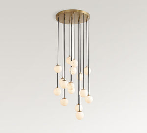 Raina Alabaster Multi Globe Chandelier (19") - Zonesus
