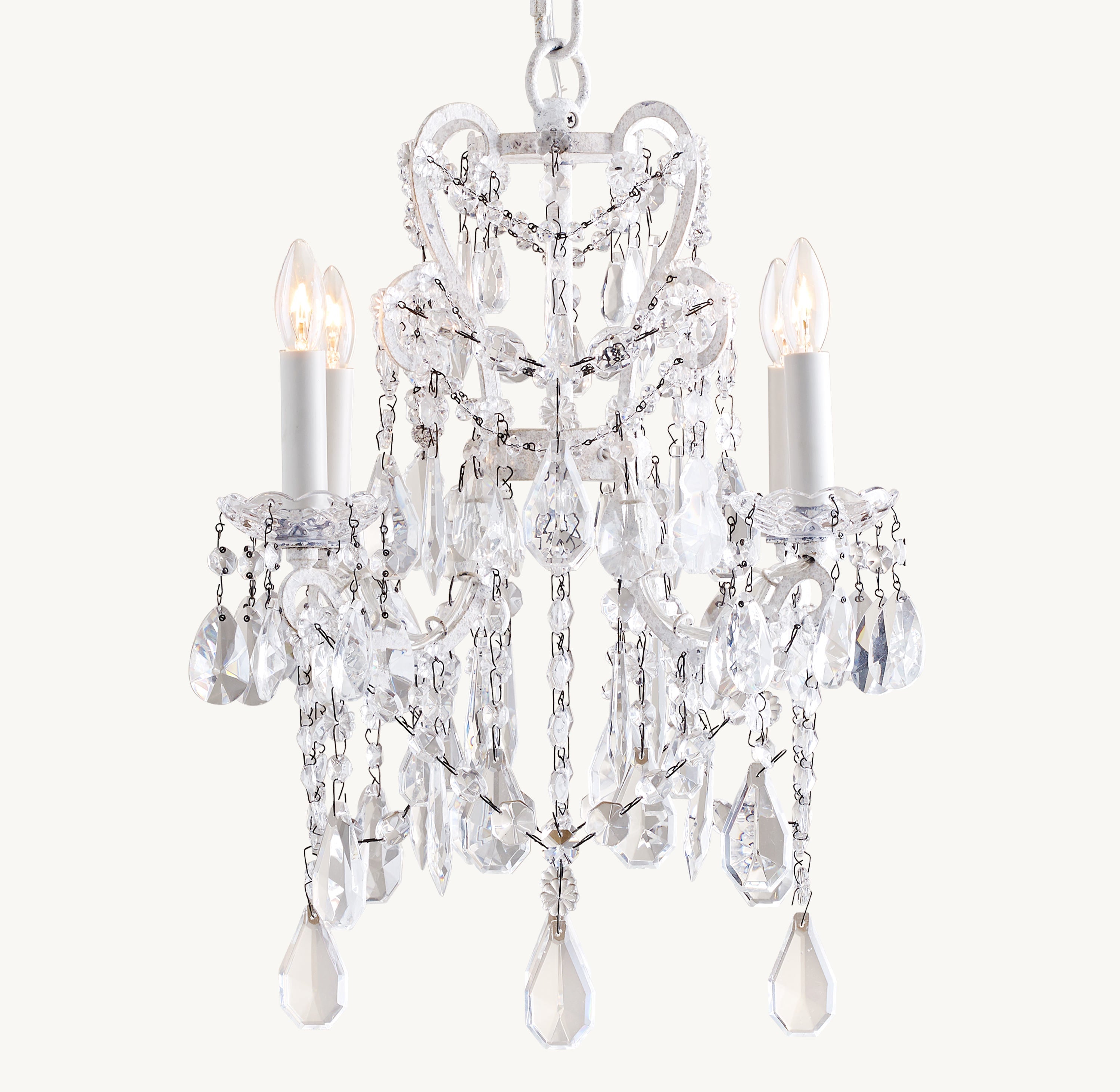 Manor Court Crystal 4-arm Chandelier - Zonesus
