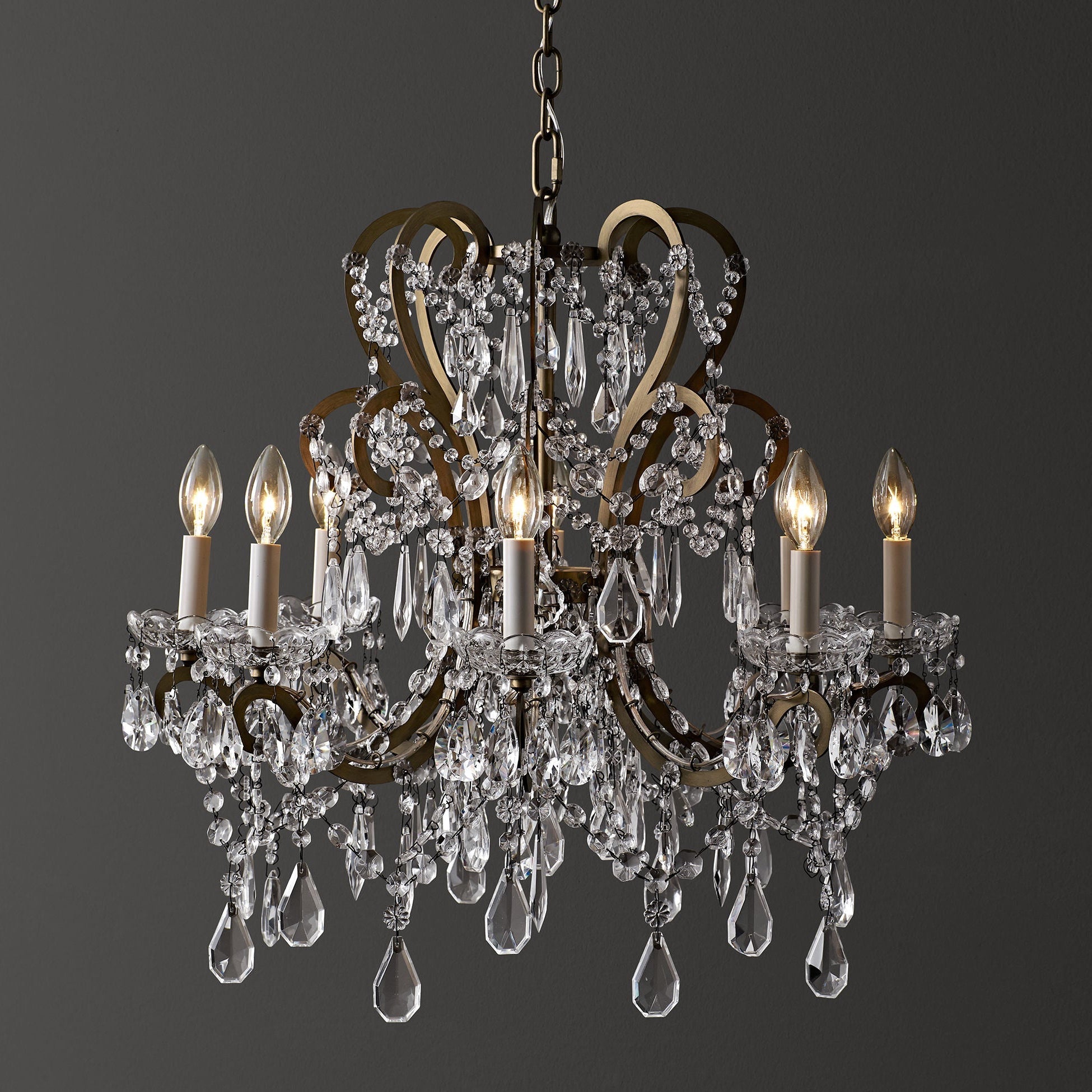 Manor Court Crystal 8-Arm Chandelier - Zonesus