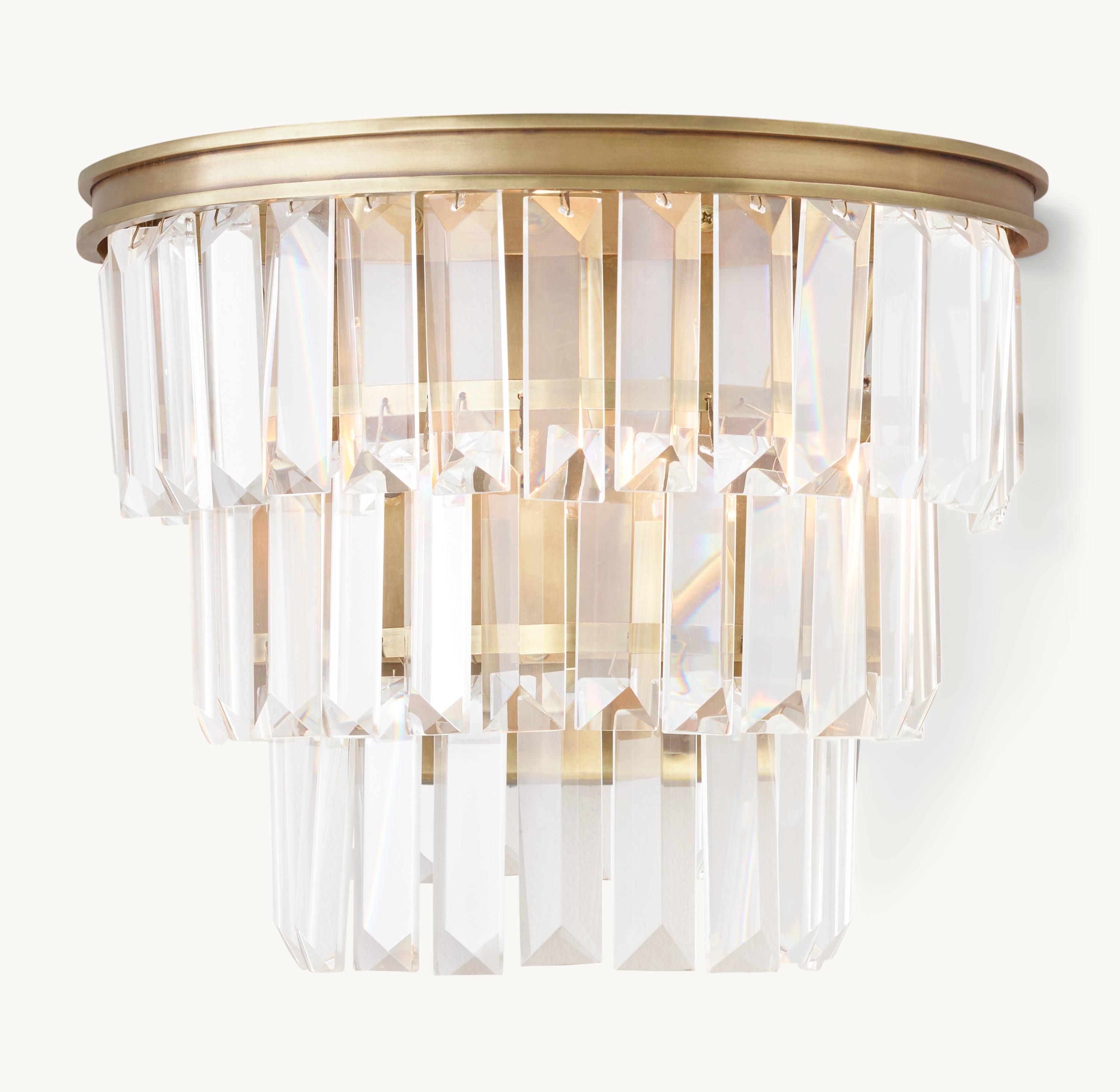 Alaine Crystal Sconce Brass 8''H - Zonesus