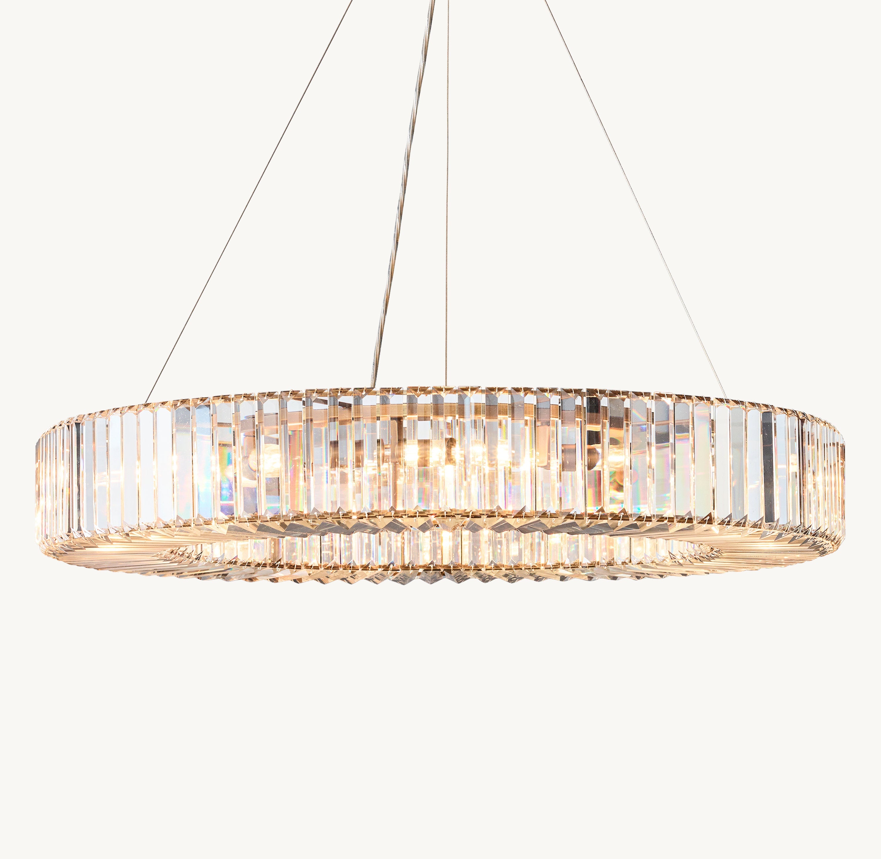 Elliana Crystal Halo Pendant 33"D - Zonesus
