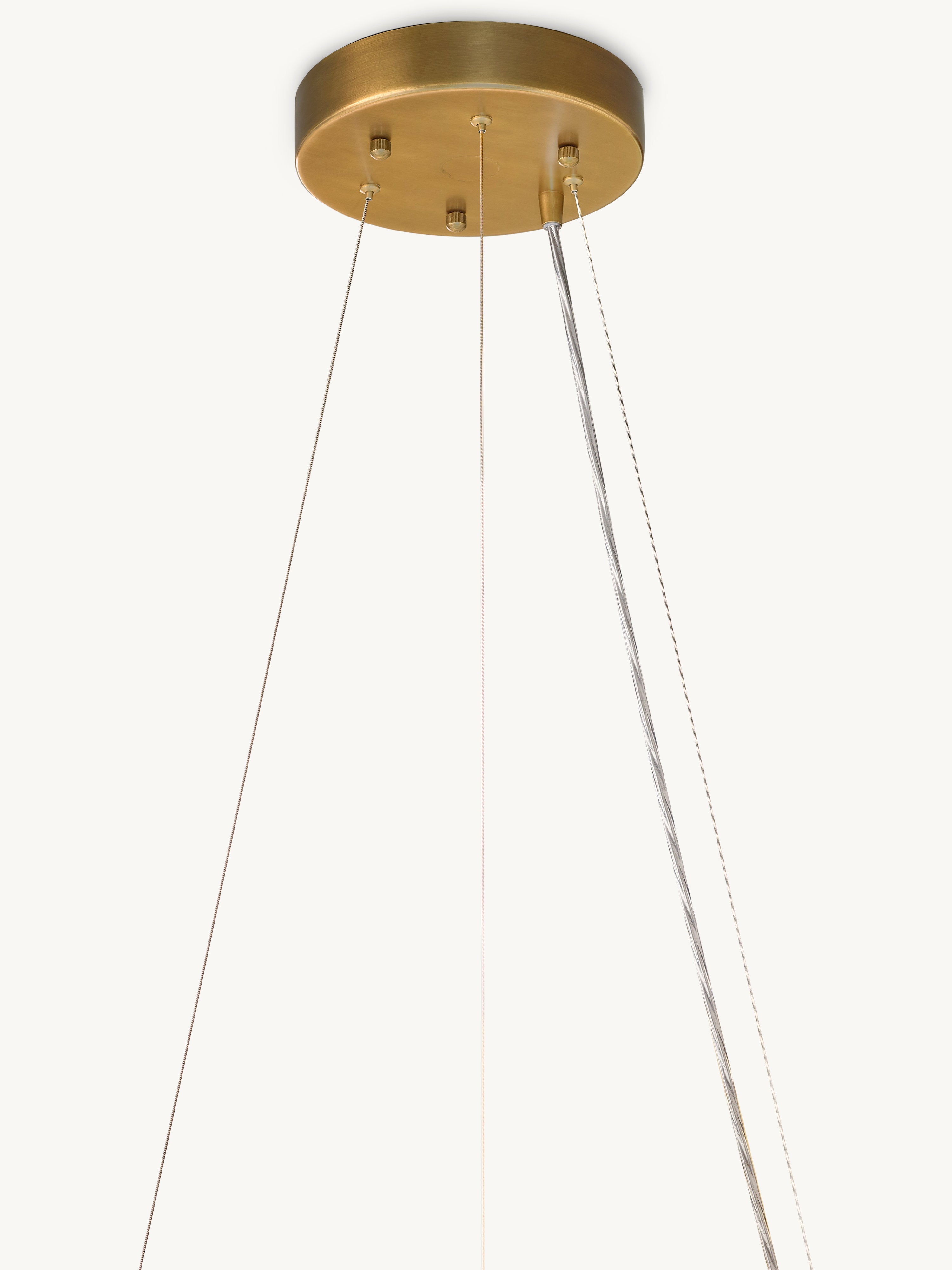 Elliana Tiered Crystal Pendant 26"D - Zonesus