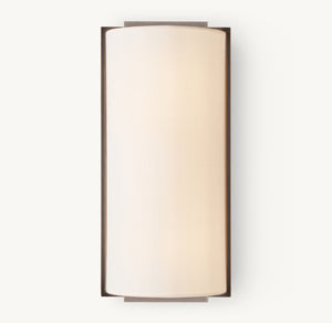 Yorke Linen Shaded Sconce 15"H - Zonesus