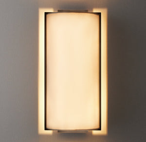 Yorke Linen Shaded Sconce 15"H - Zonesus