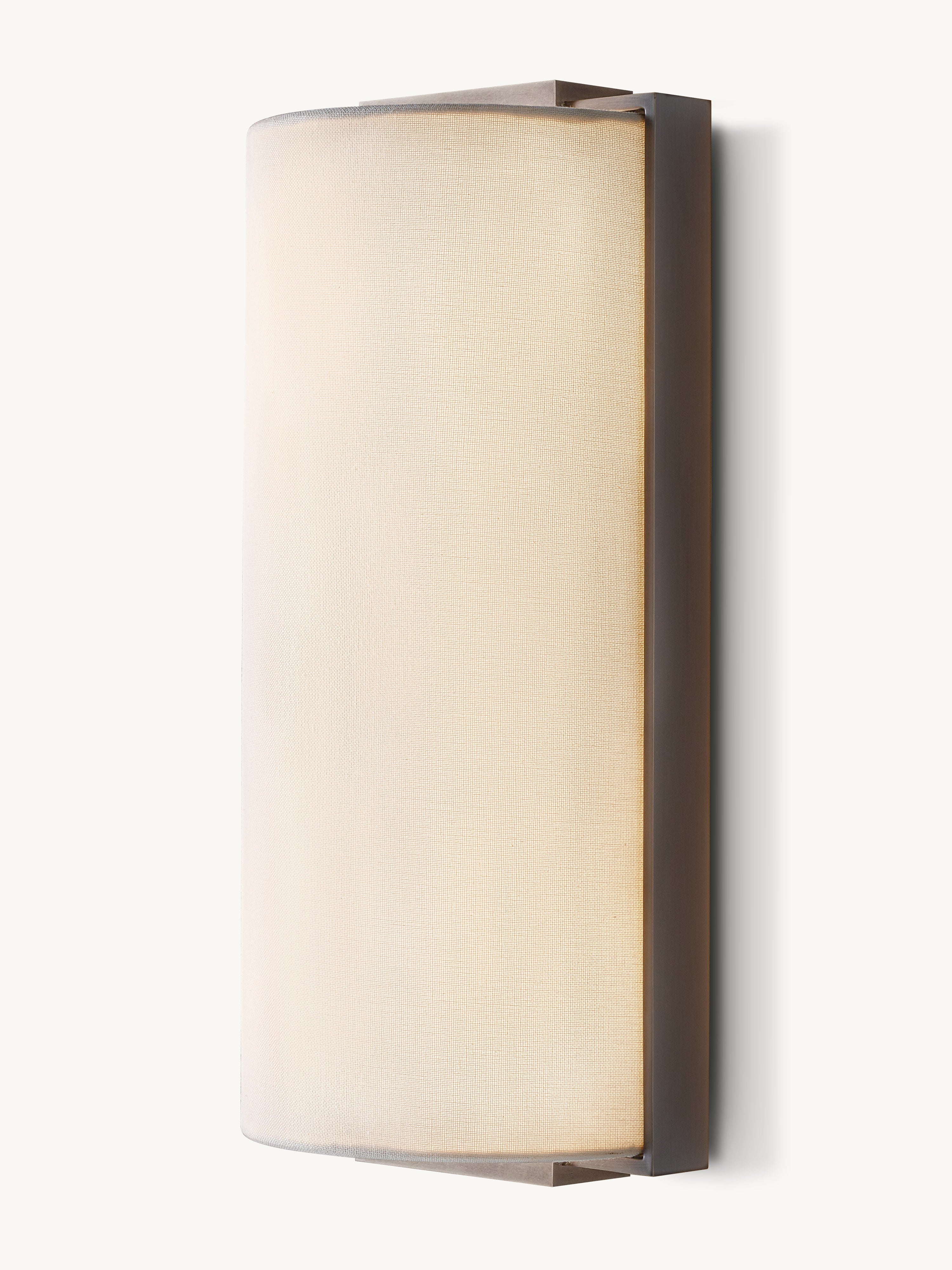 Yorke Linen Shaded Sconce 15"H - Zonesus