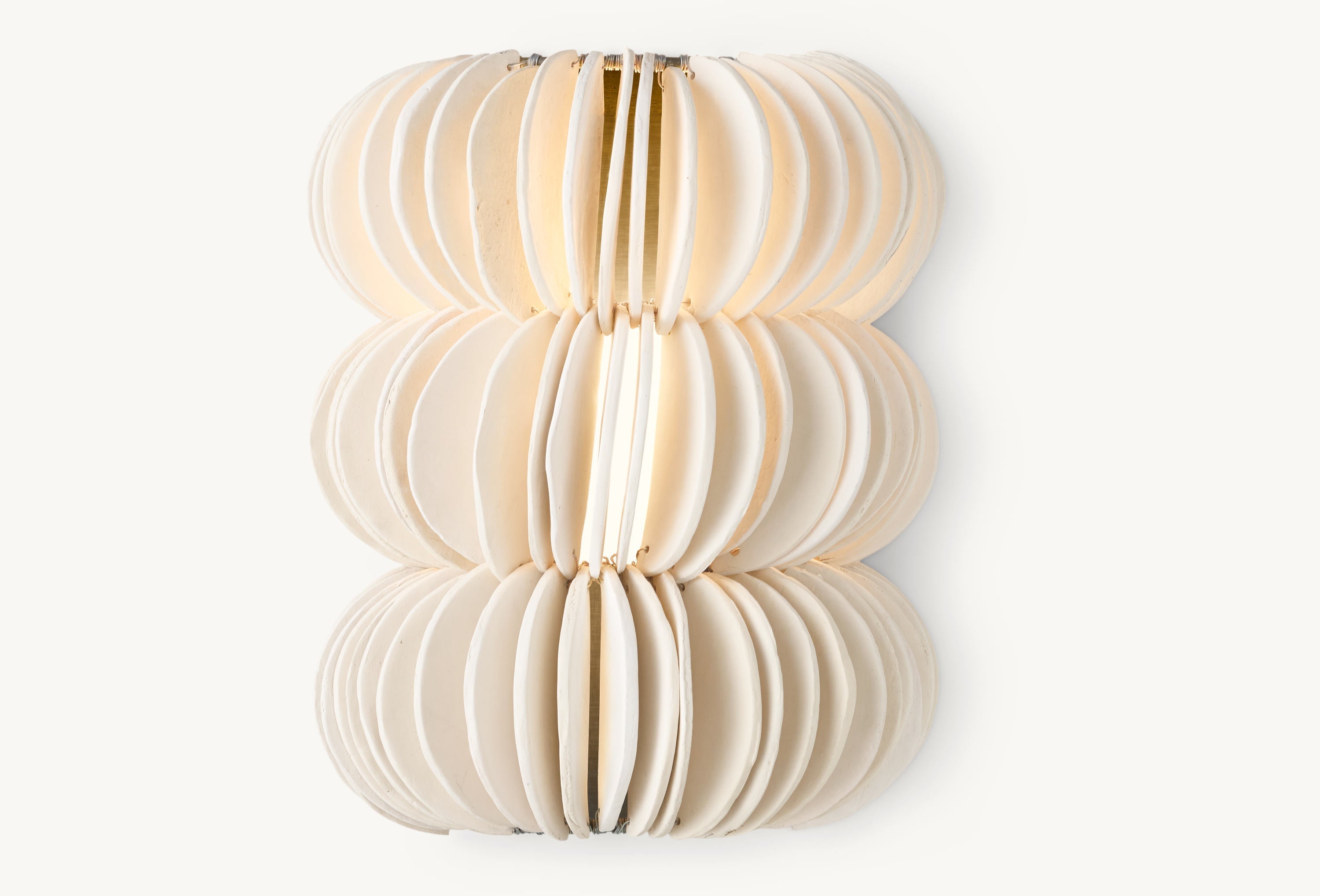 Handcrafted Clay Scallop Sconce 15"H - Zonesus