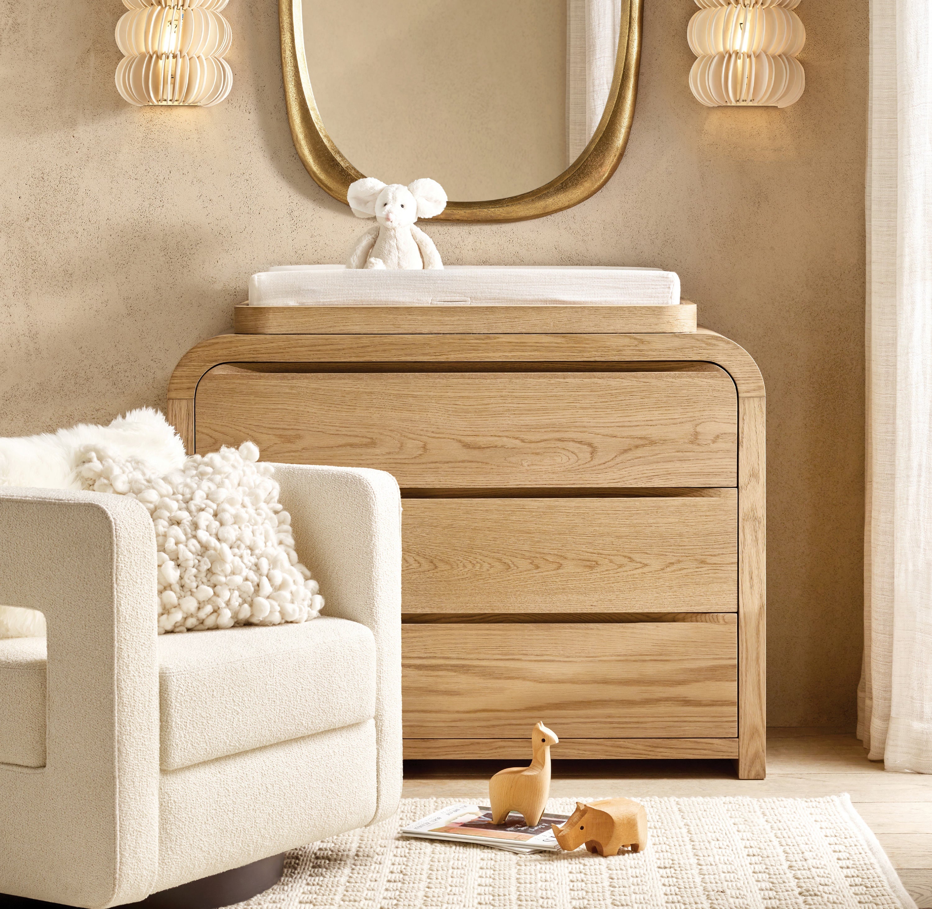 Handcrafted Clay Scallop Sconce 15"H - Zonesus